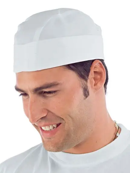 Beyaz Renk Erkek Aşçı Bonesi - Aşçı Bandanası